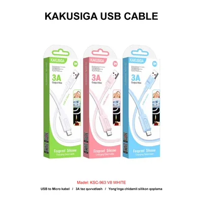 USB CABLE KAKUSIGA KSC-963 V8 WHITE