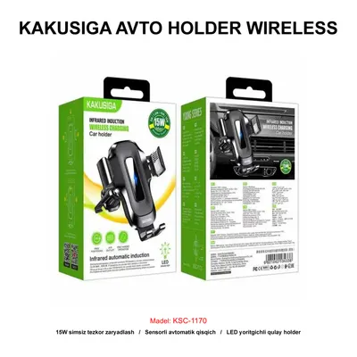 AVTO HOLDER WIRELESS KAKUSIGA KSC-1170 BLACK