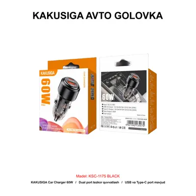CAR CHARGER KAKUSIGA KSC-1175 BLACK