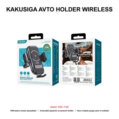 AVTO HOLDER WIRELESS KAKUSIGA KSC-1158 BLACK