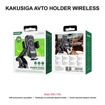 AVTO HOLDER WIRELESS KAKUSIGA KSC-1183 BLACK