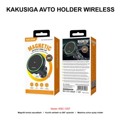 AVTO HOLDER WIRELESS KAKUSIGA KSC-1357 BLACK