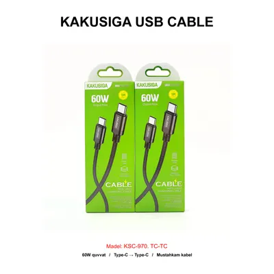 USB CABLE KAKUSIGA KSC-970 TC-TC BLACK
