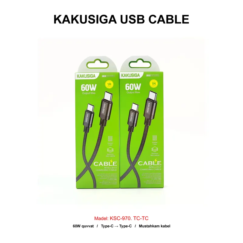 USB CABLE KAKUSIGA KSC-970 TC-TC BLACK