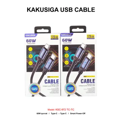 USB CABLE KAKUSIGA KSC-972 TC-TC BLACK