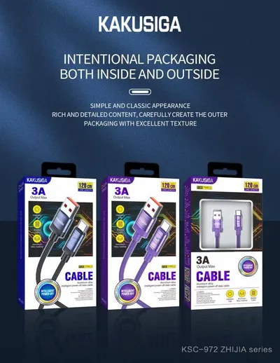 USB CABLE KAKUSIGA KSC-972 TYPE-C PURPLE