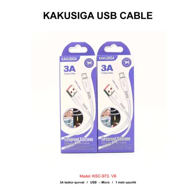 USB CABLE KAKUSIGA KSC-973 V8 WHITE