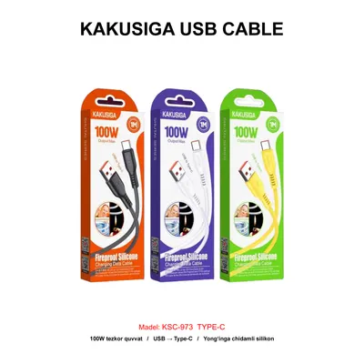 USB CABLE KAKUSIGA KSC-973 TYPE-C WHITE