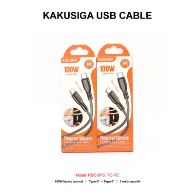USB CABLE KAKUSIGA KSC-973 TC-TC BLACK