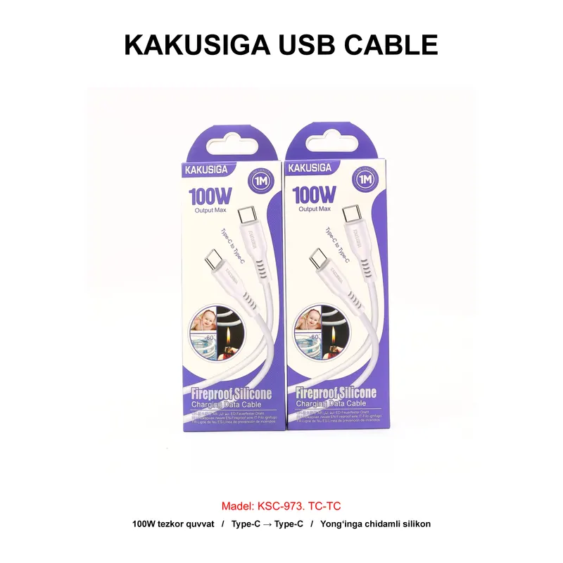 USB CABLE KAKUSIGA KSC-973 TC-TC WHITE