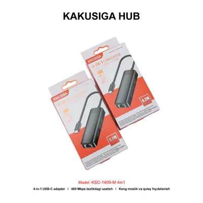 HUB KAKUSIGA KSC-1409-M 4in1 BLACK