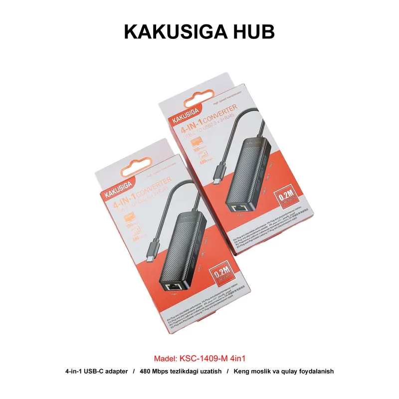 HUB KAKUSIGA KSC-1409-M 4in1 BLACK