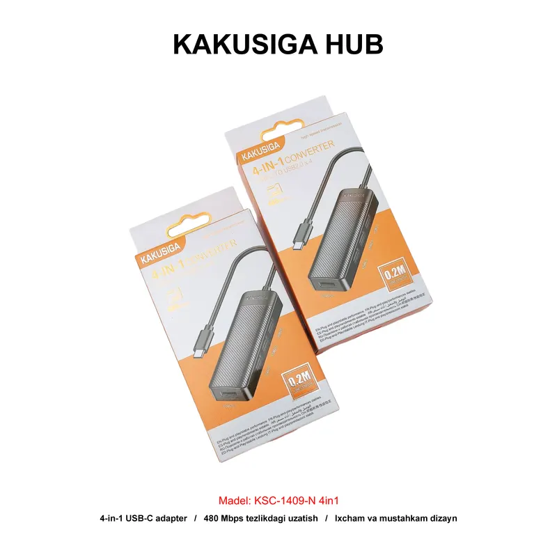HUB KAKUSIGA KSC-1409-N 4in1 BLACK