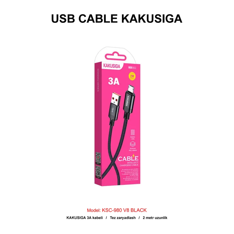 USB CABLE KAKUSIGA KSC-980 V8 BLACK