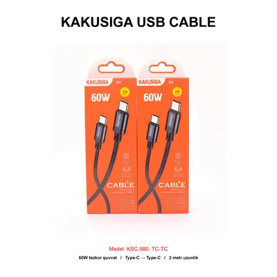 USB CABLE KAKUSIGA KSC-980 TC-TC BLACK