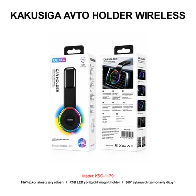 AVTO HOLDER WIRELESS KAKUSIGA KSC-1179 BLACK