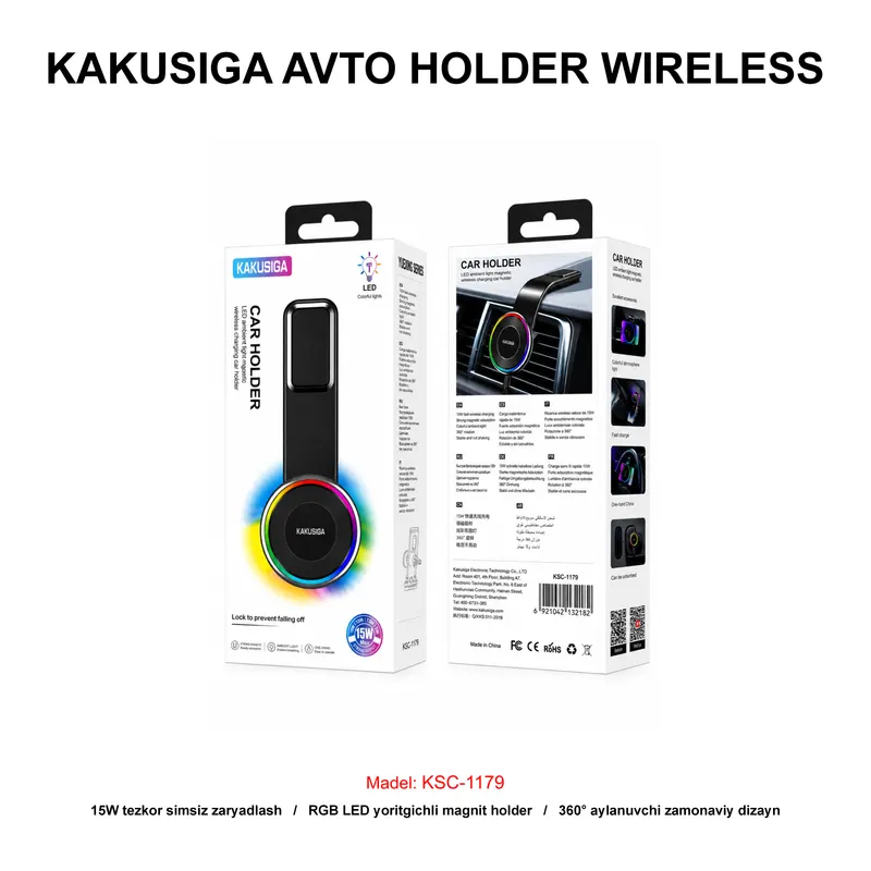 AVTO HOLDER WIRELESS KAKUSIGA KSC-1179 BLACK