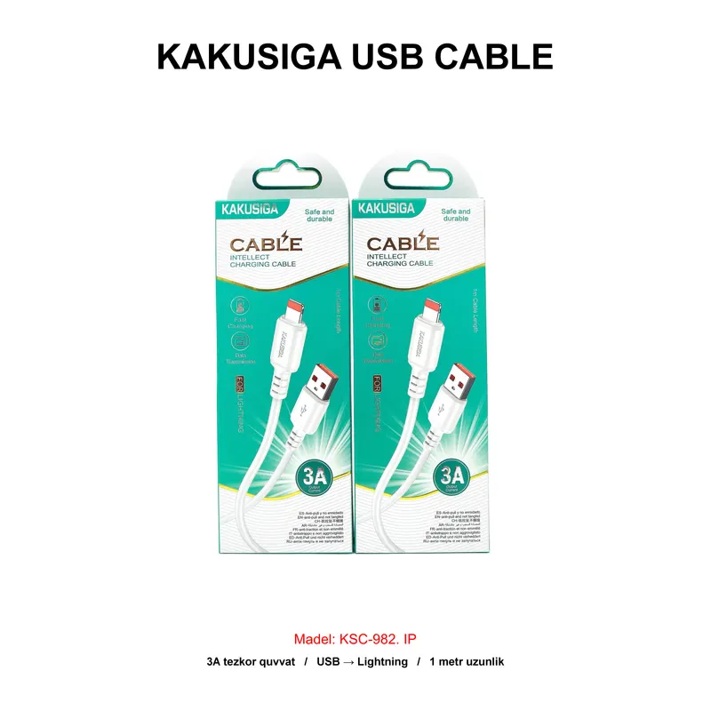 USB CABLE KAKUSIGA KSC-982 IP WHITE