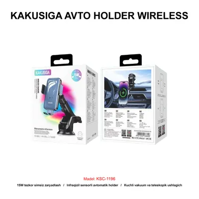 AVTO HOLDER WIRELESS KAKUSIGA KSC-1196 BLACK