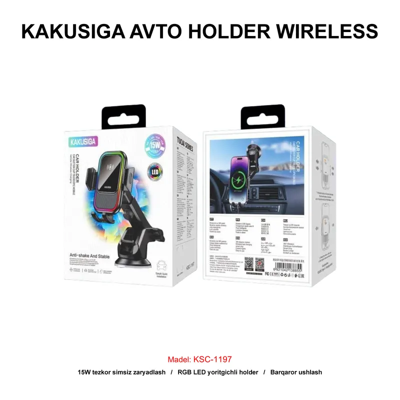 AVTO HOLDER WIRELESS KAKUSIGA KSC-1197 BLACK