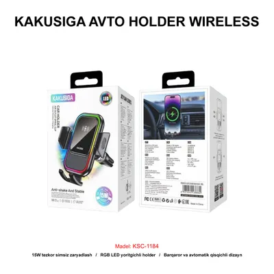AVTO HOLDER WIRELESS KAKUSIGA KSC-1184 BLACK