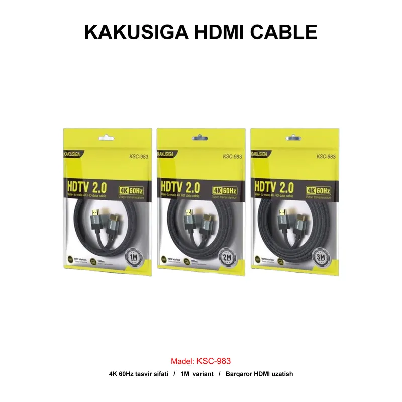 HDMI CABLE KAKUSIGA KSC-983 1M BLACK