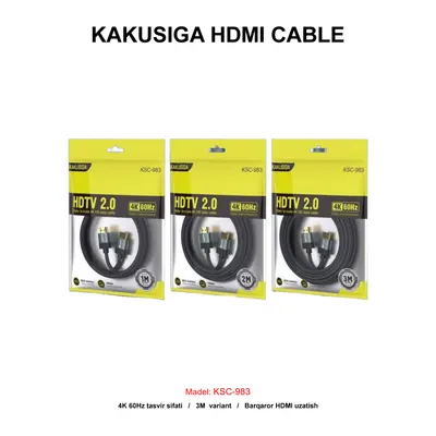 HDMI CABLE KAKUSIGA KSC-983 3M BLACK