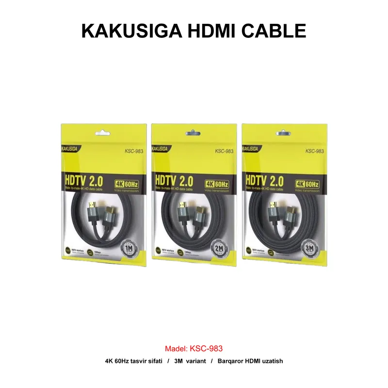 HDMI CABLE KAKUSIGA KSC-983 3M BLACK