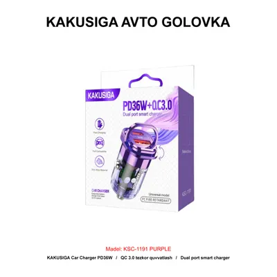 CAR CHARGER KAKUSIGA KSC-1191 PURPLE