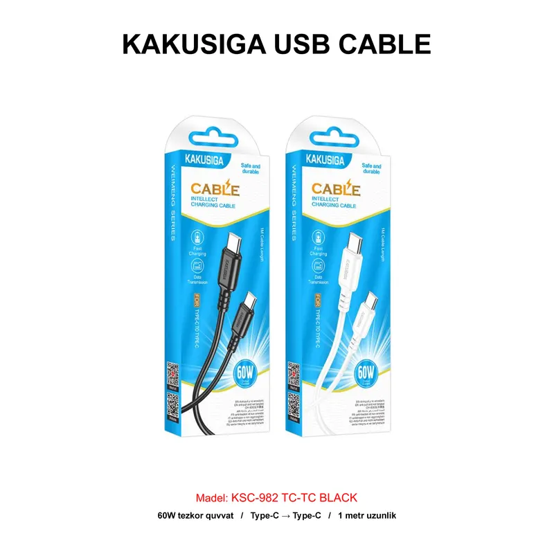 USB CABLE KAKUSIGA KSC-982 TC-TC BLACK