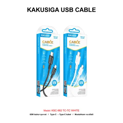 USB CABLE KAKUSIGA KSC-982 TC-TC WHITE