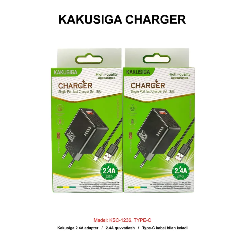 CHARGER KAKUSIGA KSC-1236 TYPE-C BLACK