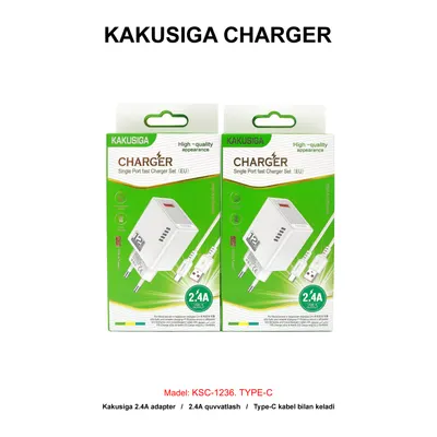 CHARGER KAKUSIGA KSC-1236 TYPE-C WHITE