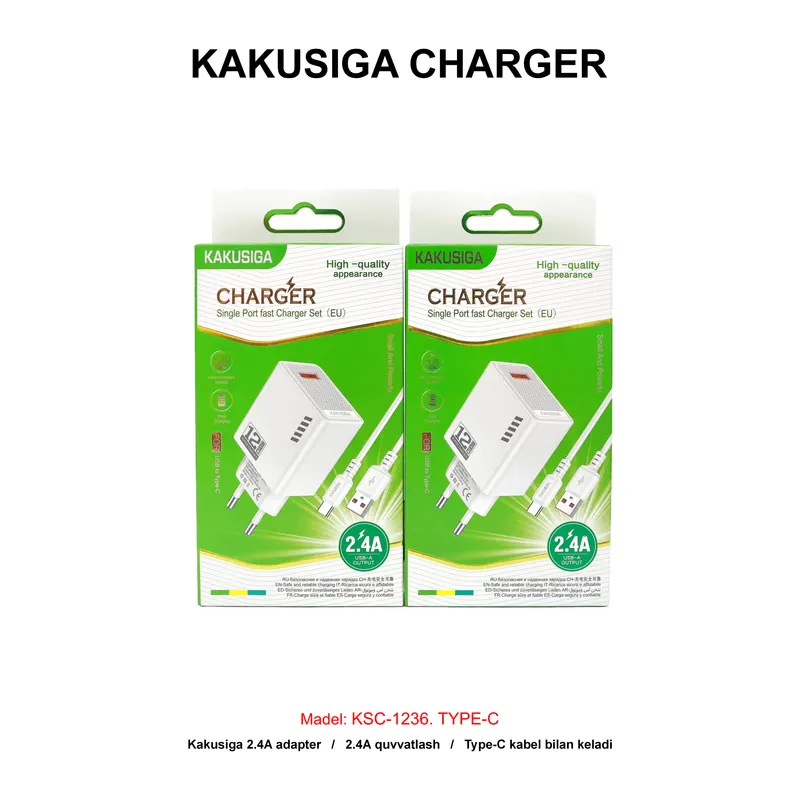 CHARGER KAKUSIGA KSC-1236 TYPE-C WHITE