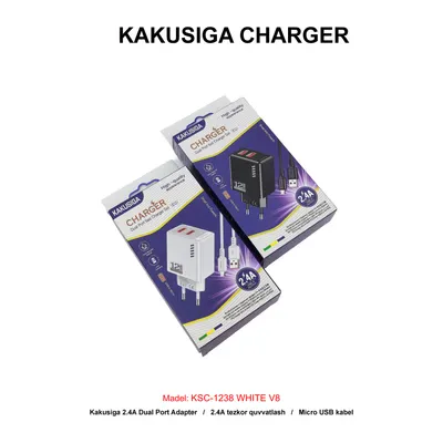 CHARGER KAKUSIGA KSC-1238 V8 WHITE