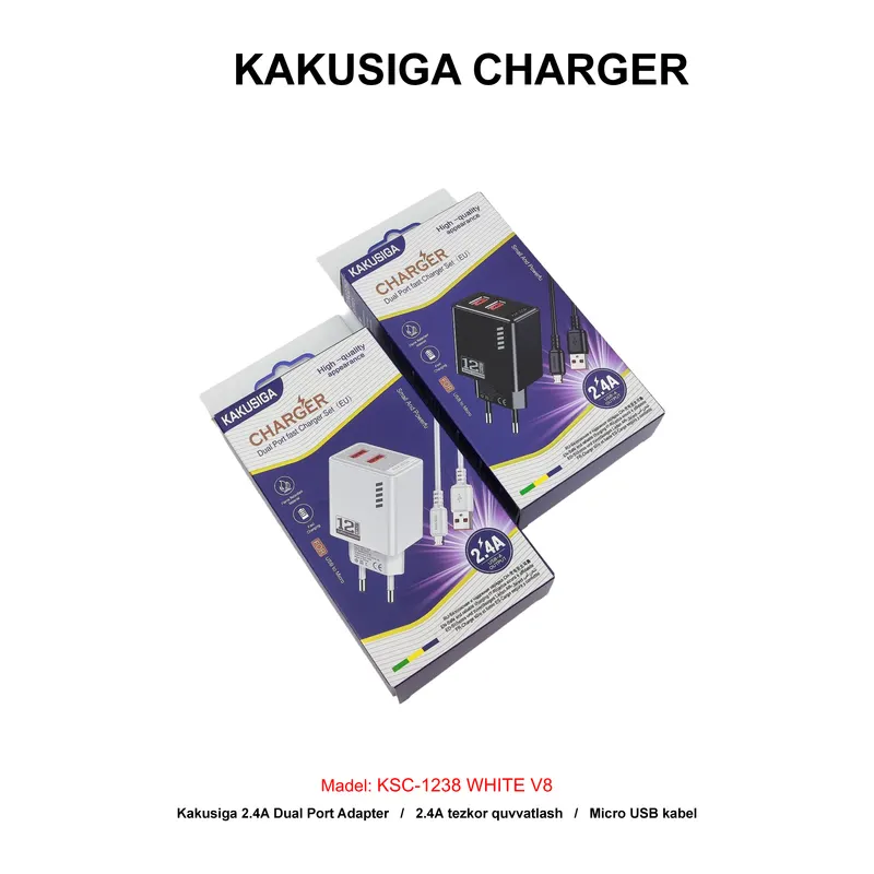 CHARGER KAKUSIGA KSC-1238 V8 WHITE