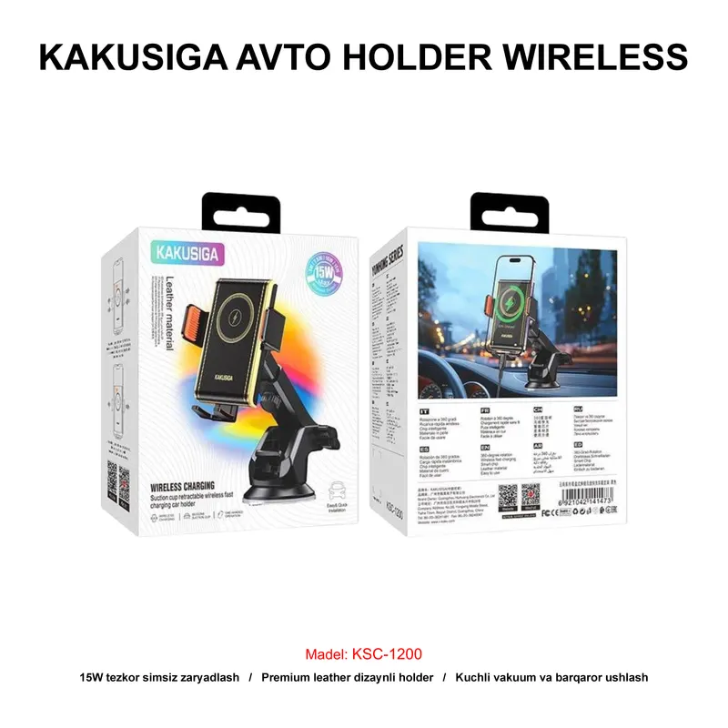AVTO HOLDER WIRELESS KAKUSIGA KSC-1200 BLACK