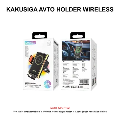 AVTO HOLDER WIRELESS KAKUSIGA KSC-1192 BLACK