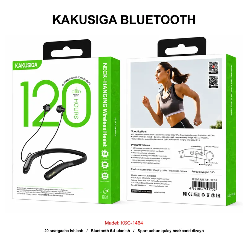 BLUETOOTH KAKUSIGA KSC-1464 BLACK