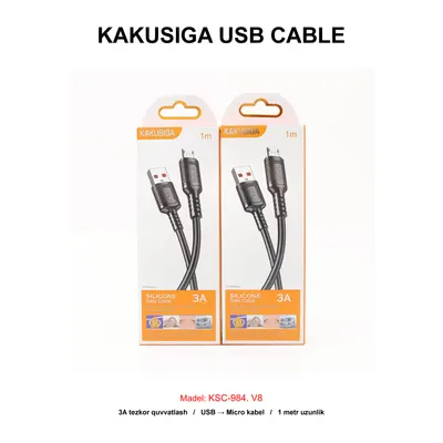 USB CABLE KAKUSIGA KSC-984 V8 BLACK