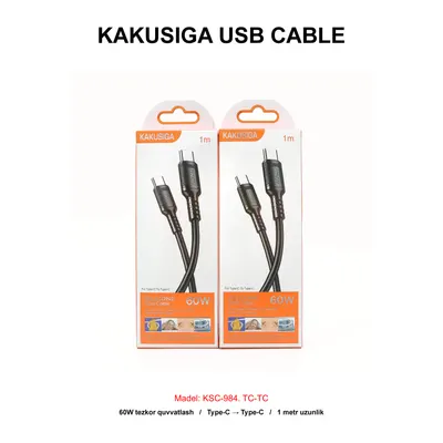 USB CABLE KAKUSIGA KSC-984 TC-TC BLACK