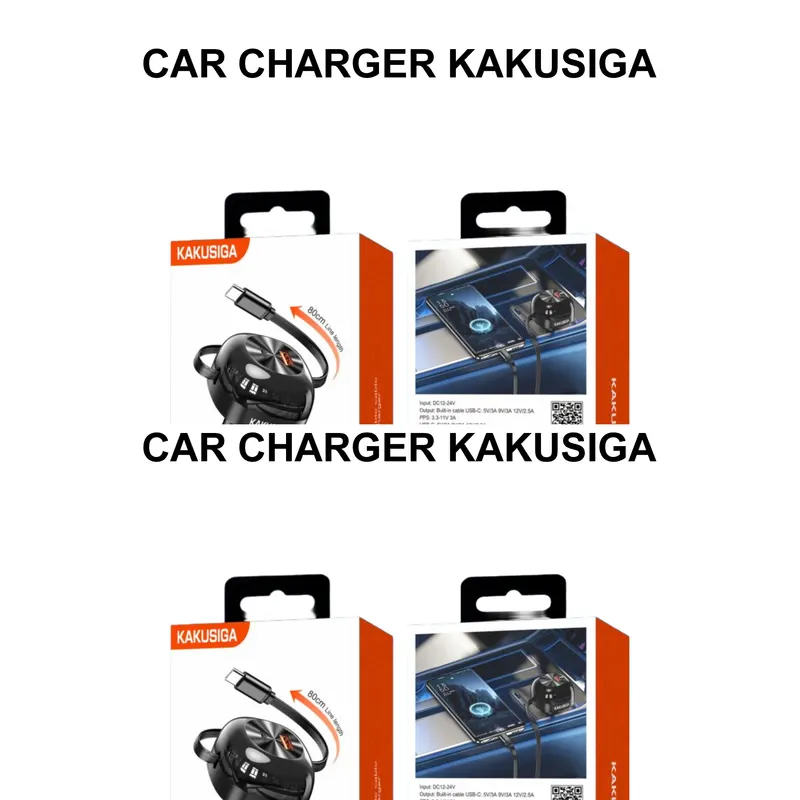 CAR CHARGER KAKUSIGA KSC-1203 TYPE-C BLACK
