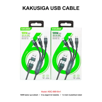 USB CABLE KAKUSIGA KSC-989 6in1 BLACK
