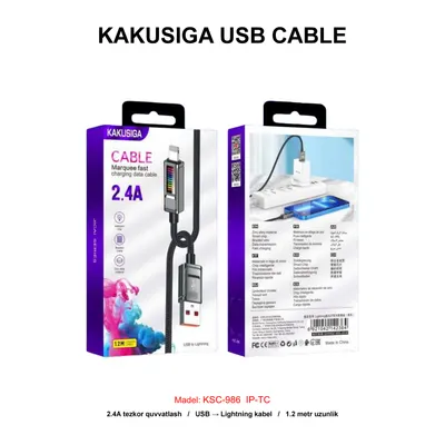 USB CABLE KAKUSIGA KSC-986 TC-IP BLACK
