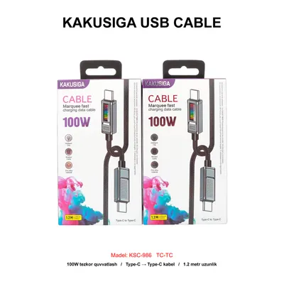 USB CABLE KAKUSIGA KSC-986 TC-TC BLACK
