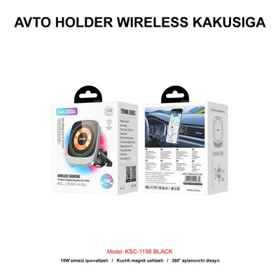AVTO HOLDER WIRELESS KAKUSIGA KSC-1198 BLACK