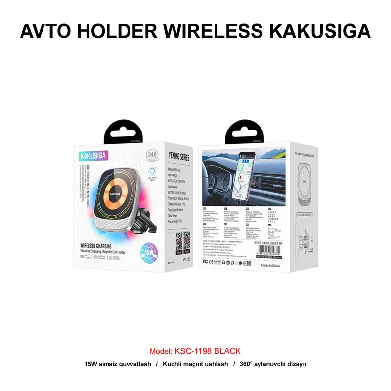AVTO HOLDER WIRELESS KAKUSIGA KSC-1198 BLACK