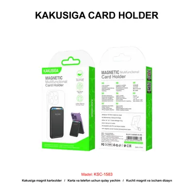 CARD HOLDER KAKUSIGA KSC-1583 BLACK