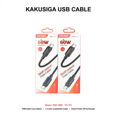 USB CABLE KAKUSIGA KSC-990 TC-TC BLACK