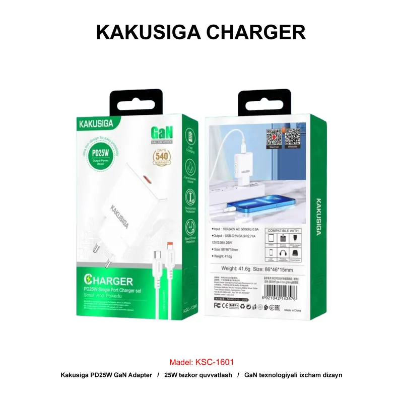 CHARGER KAKUSIGA KSC-1601 TC-IP WHITE